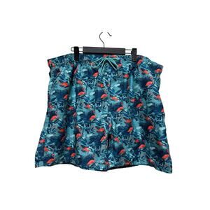 NWT Burnside Swim Trunks Flamingo Tropical Mens XXL